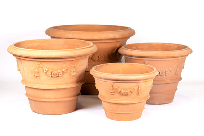 Vaso Festonato Classic Rolled Rim Terracotta Planter