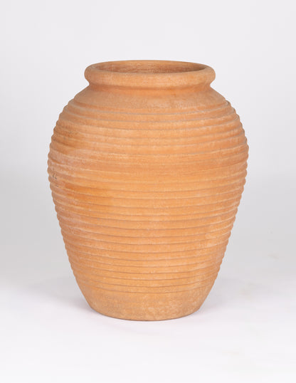 Vaso Rigato Impruneta Terracotta Planter