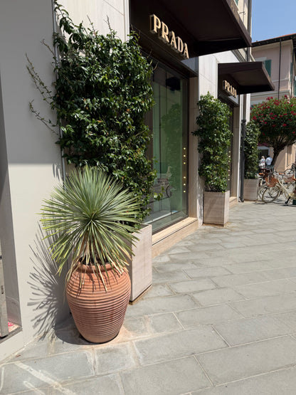 Vaso Rigato Impruneta Terracotta Planter